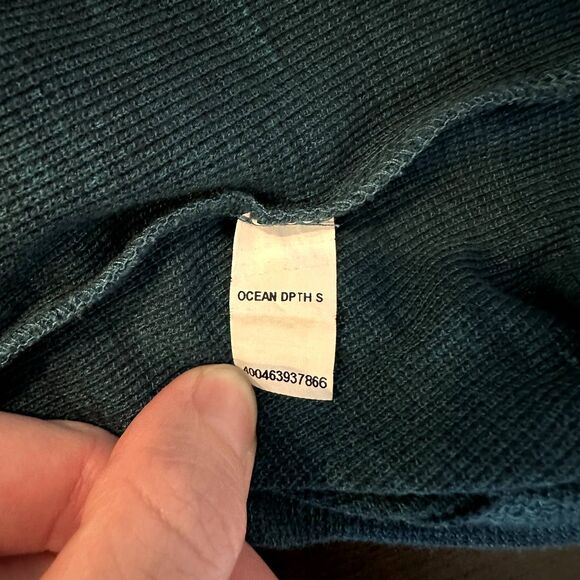 Urban Pipeline Waffle Knit Thermal Men Shirt Small Ocean Depths Long Sleeve Blue - Picture 4 of 4